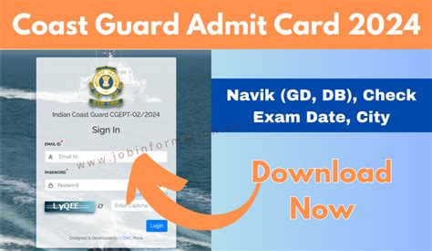 Coast Guard Navik Admit Card 2024, Check Exam Date and .